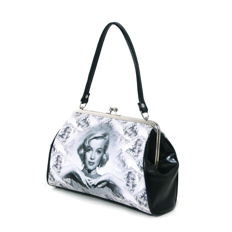 Marilyn Monroe Print Design Square Coin Purse Wallet with Kiss Clasp
