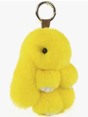 Bunny Keychain Soft Cute Rex Rabbit Fur Keychain