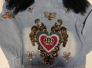 Custom women’s Bling Denim Jacket