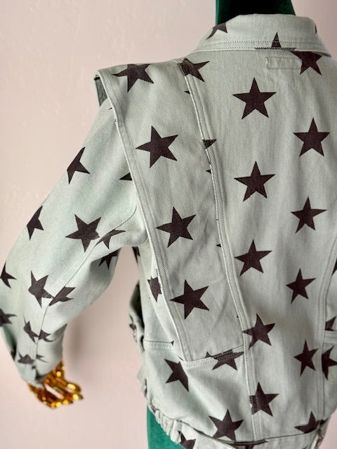 Ladies Denim Prin Jacketted Star